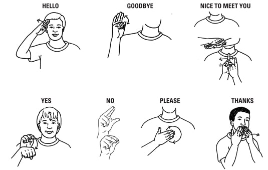 american sign language words and phrases