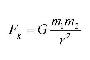 The equation for universal gravitation